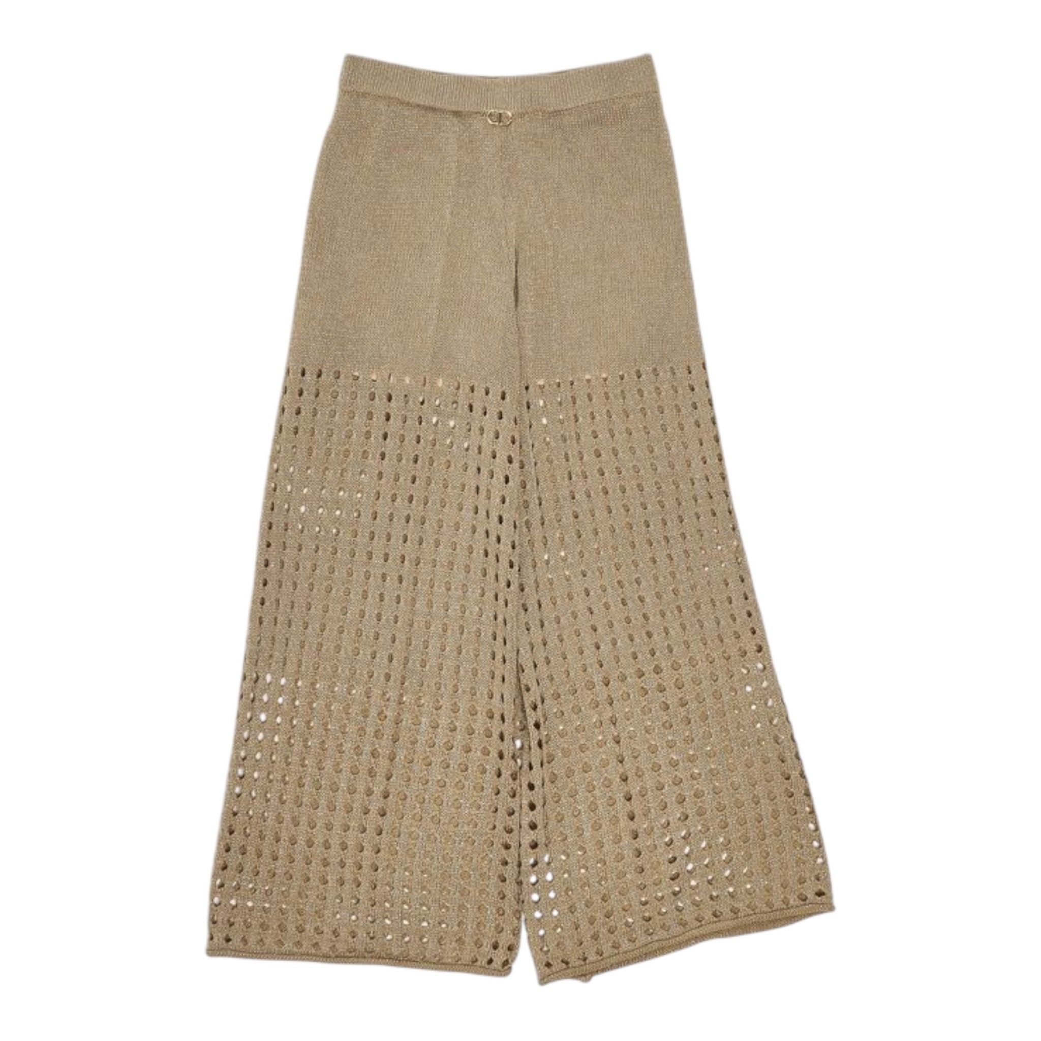 Twinset Pantalone Tinta Unita Traforato per Bambina 251GJ3432 ORO TWINSET 