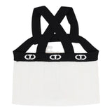 Twinset Top Bicolore con Logo per Bambina 251GJ3QW2 BIANCO/NERO TWINSET 