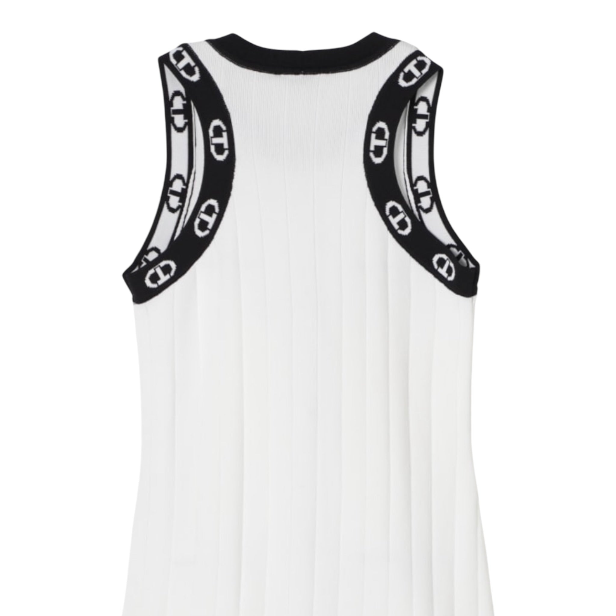 Twinset Abito Bicolore Giromanica con Logo per Bambina 251GJ3QW5 BIANCO TWINSET 
