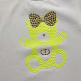 Twinset T-Shirt Girocollo Tinta Unita con Stampa per Neonata GJ2488 BIANCO/GIALLO TWINSET 