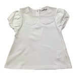 U+È T-Shirt Tinta Unita con Colletto per Bambina UE1773 BIANCO U+è 