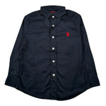 U.S. Polo Assn Camicia Manica Lunga Tinta Unita con Logo per Bambino 53294 BLU U.S. POLO ASSN 