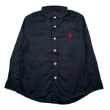 U.S. Polo Assn Camicia Manica Lunga Tinta Unita con Logo per Bambino 53294 BLU U.S. POLO ASSN 