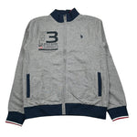 U.S. Polo Assn Felpa con Zip tinta unita con Profili In Contrasto Grigio per Bambino 58752602 GRIGIO U.S. POLO ASSN 