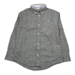 U.S. Polo Assn Camicia Manica Lunga Tinta Unita con Logo per Bambino US41504004 VERDE U.S. POLO ASSN 