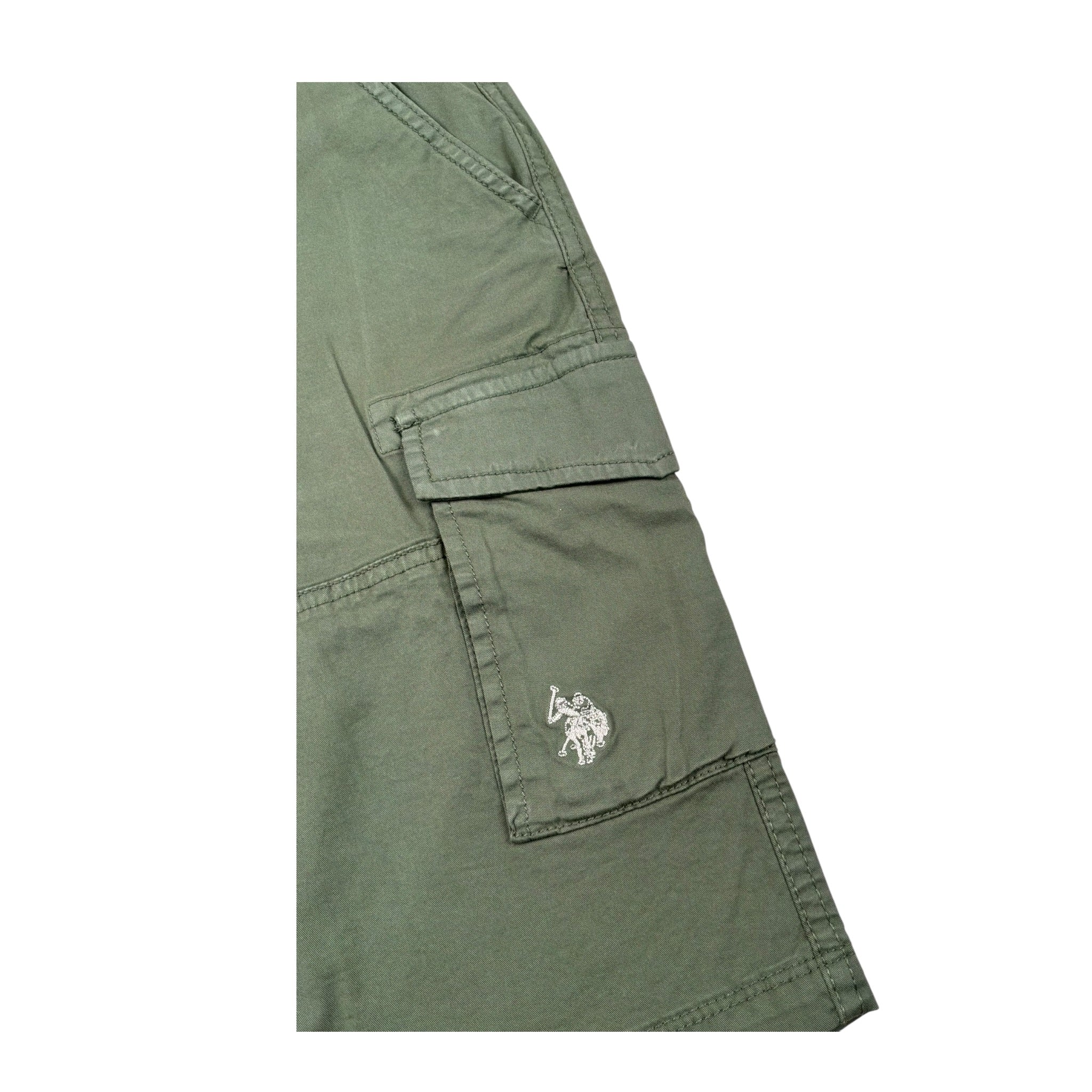 U.S. Polo Assn Bermuda Tinta Unita con Tasconi per Bambino US41543001 VERDE U.S. POLO ASSN 