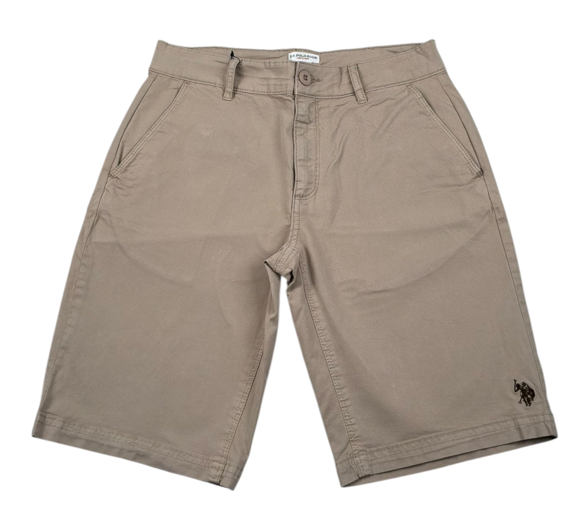 U.S. Polo Assn Bermuda Tinta Unita con Tasche America per Bambino US41557001 BEIGE U.S. POLO ASSN 