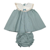 Valentina Bebes Set Abito-Coulotte Tinta Unita per Bambina LOVE13 VERDE VALENTINA BEBES 