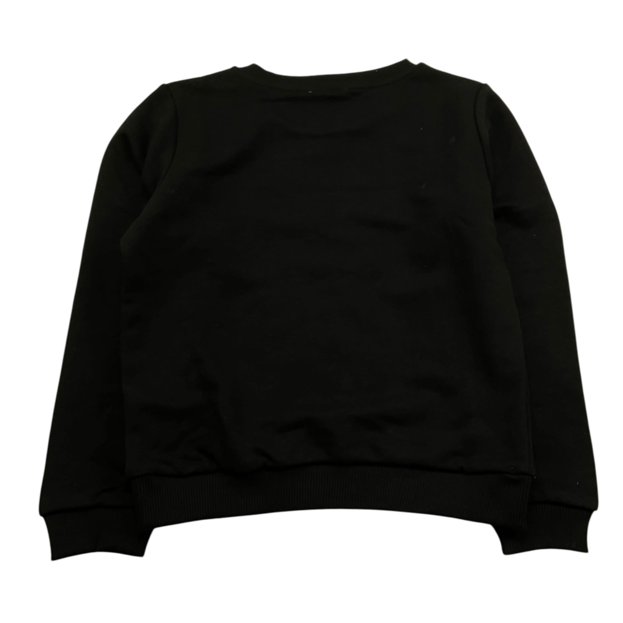 Vicolo Felpa Chiusa Girocollo Tinta Unita con Logo per Bambina 3141F0759 NERO VICOLO 