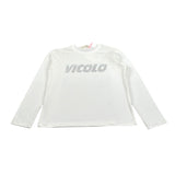 Vicolo Shirt Girocollo Tinta Unita con Brillantini per Bambina 3141M00077 BIANCO VICOLO 