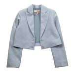 Vicolo Giacca Tinta Unita Crop per Bambina 3145JY00084 CELESTE VICOLO 