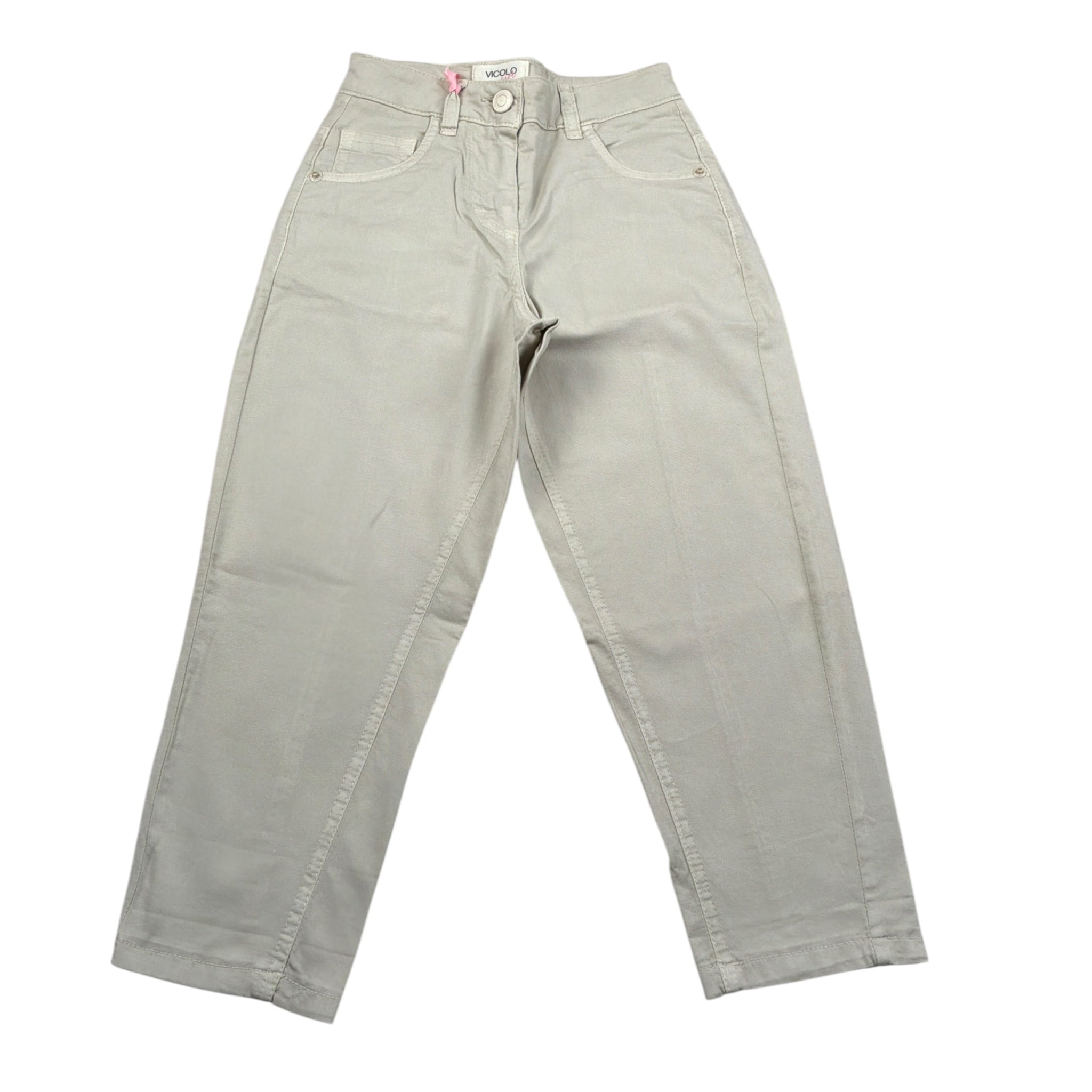 Vicolo Pantalone tinta unita con Girovita Regolabile Beige per Bambina 3145P0847 BEIGE VICOLO 