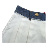 Vicolo Gonna Tinta Unita con Profilo In Contrasto per Bambina 3146G00345 BIANCO VICOLO 