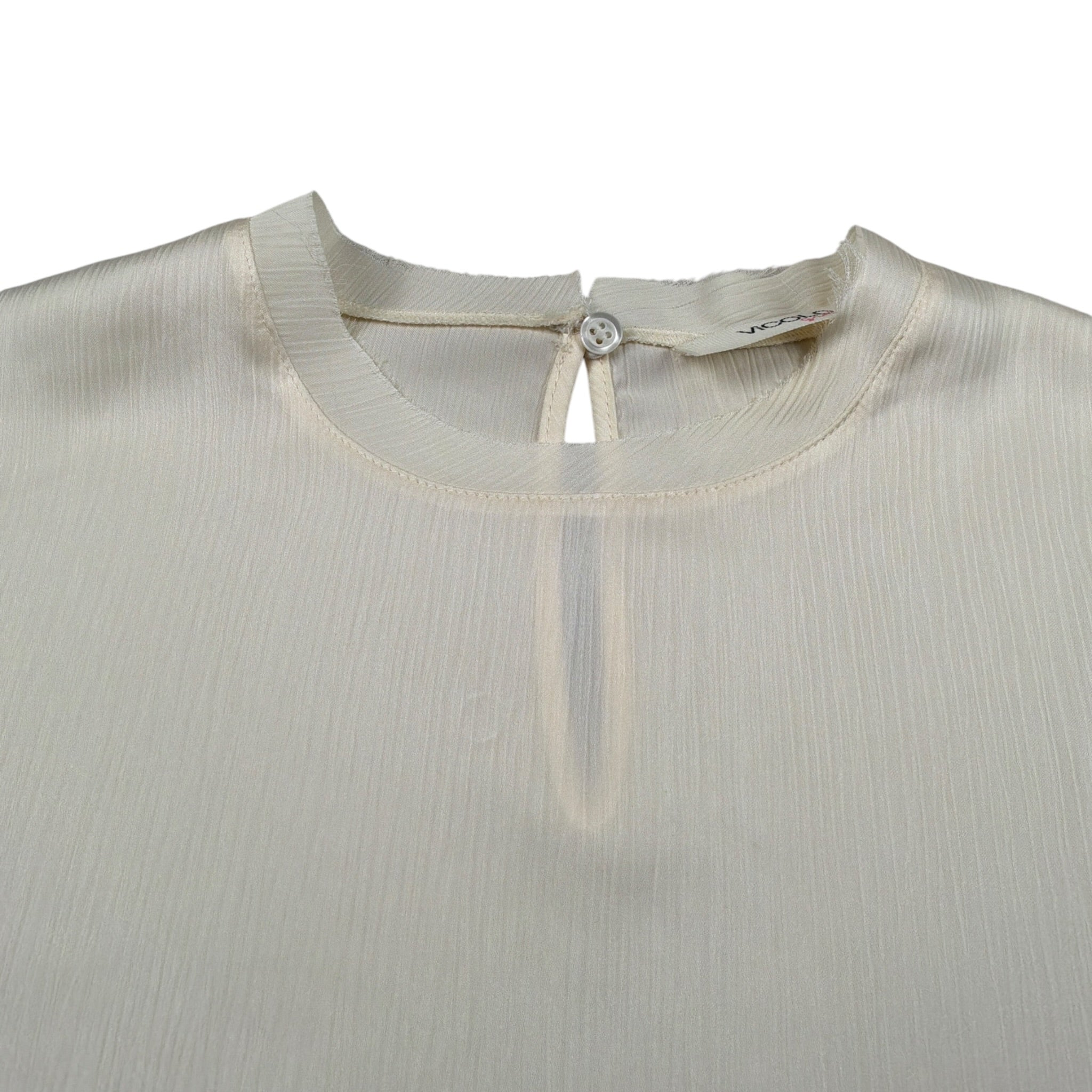 Vicolo Camicia Mezza Manica tinta unita Avorio per Bambina 3146M00087 AVORIO VICOLO 