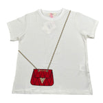 Vicolo T-Shirt Girocollo Tinta Unita con Stampa per Bambina 3146MZ00225 PANNA VICOLO 