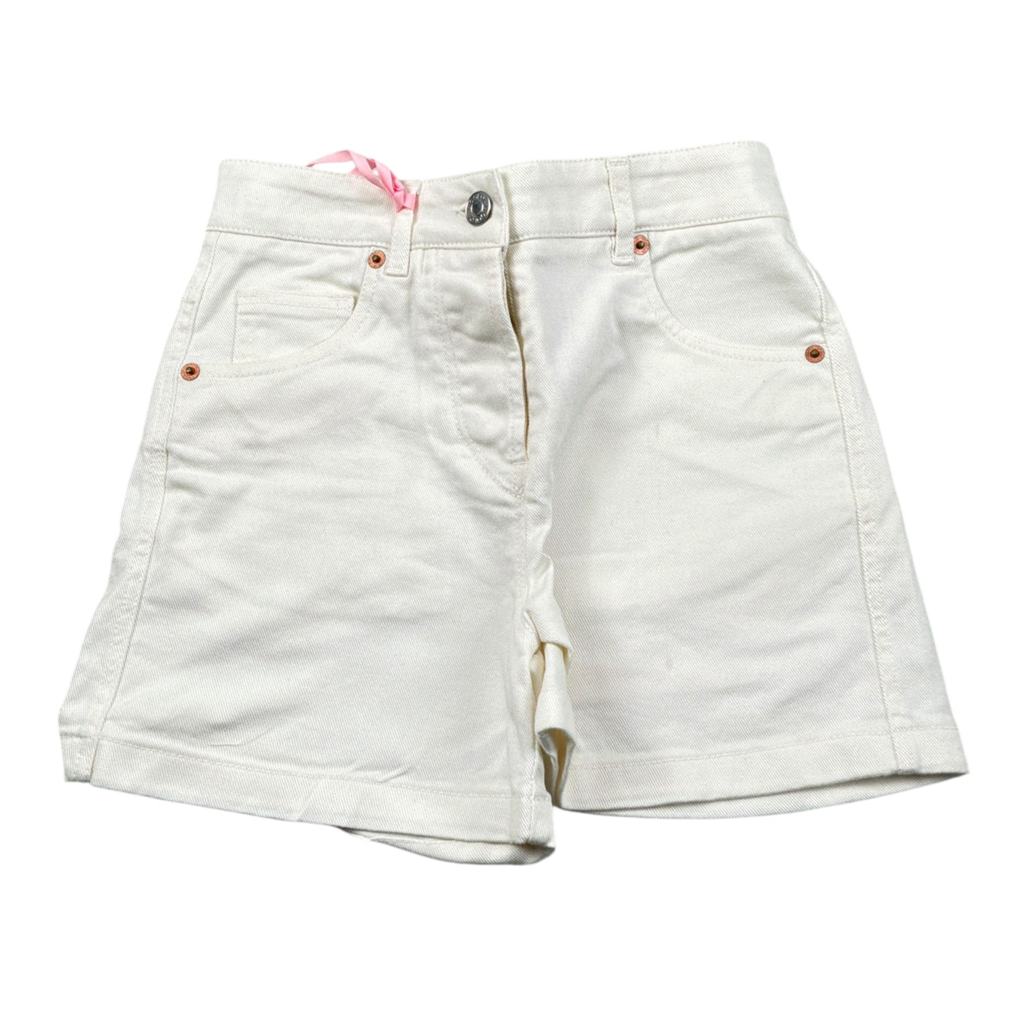 Vicolo Short tinta unita con Girovita Regolabile Bianco per Bambina 3146P0545 BIANCO VICOLO 
