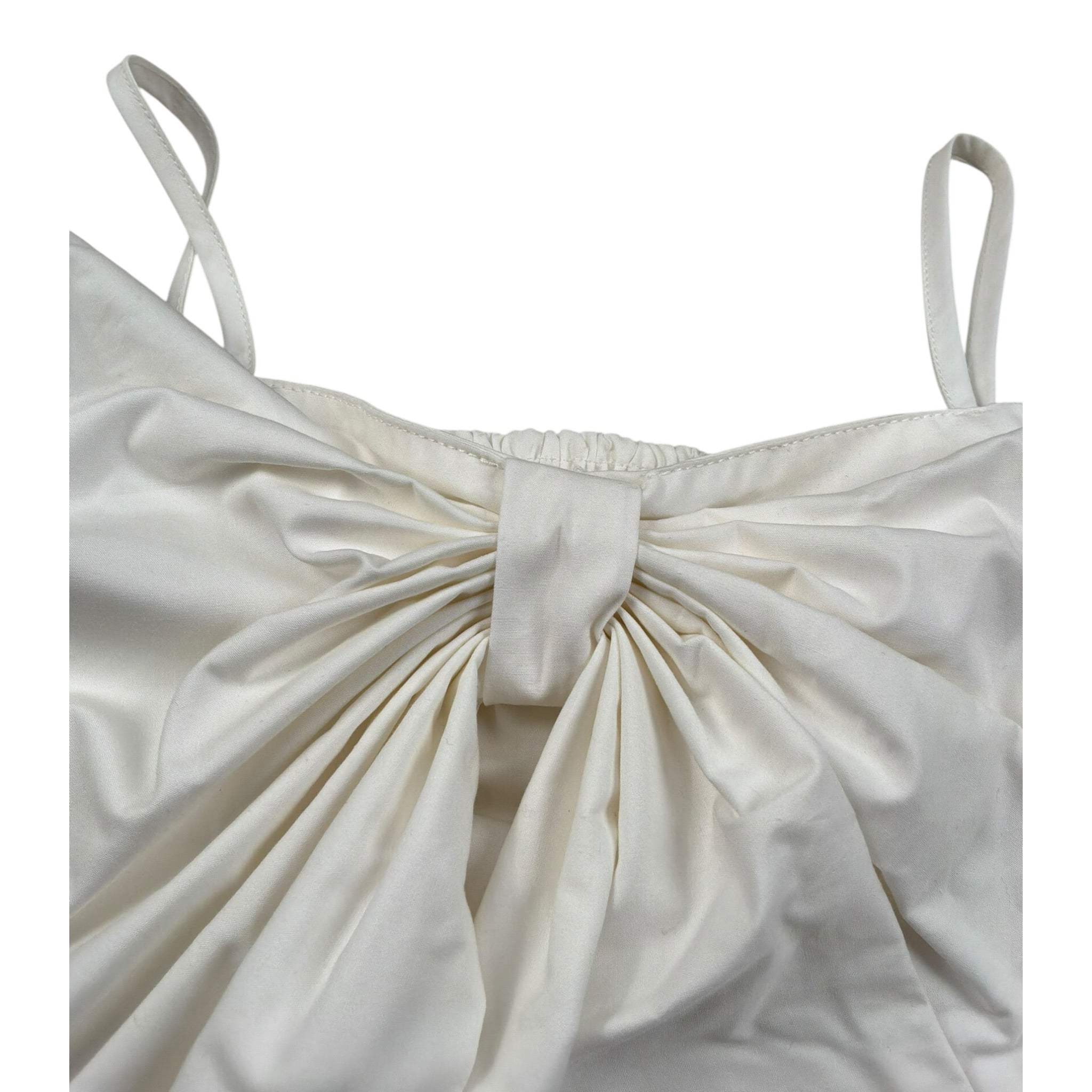 Vicolo Top Bretelline Tinta Unita con Fiocco per Bambina 3146TOP00317XX BIANCO VICOLO 
