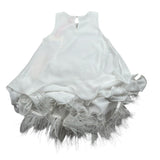 Vicolo Abito Giromanica Tinta Unita con Sottoveste per Bambina 3146V00286 BIANCO VICOLO 
