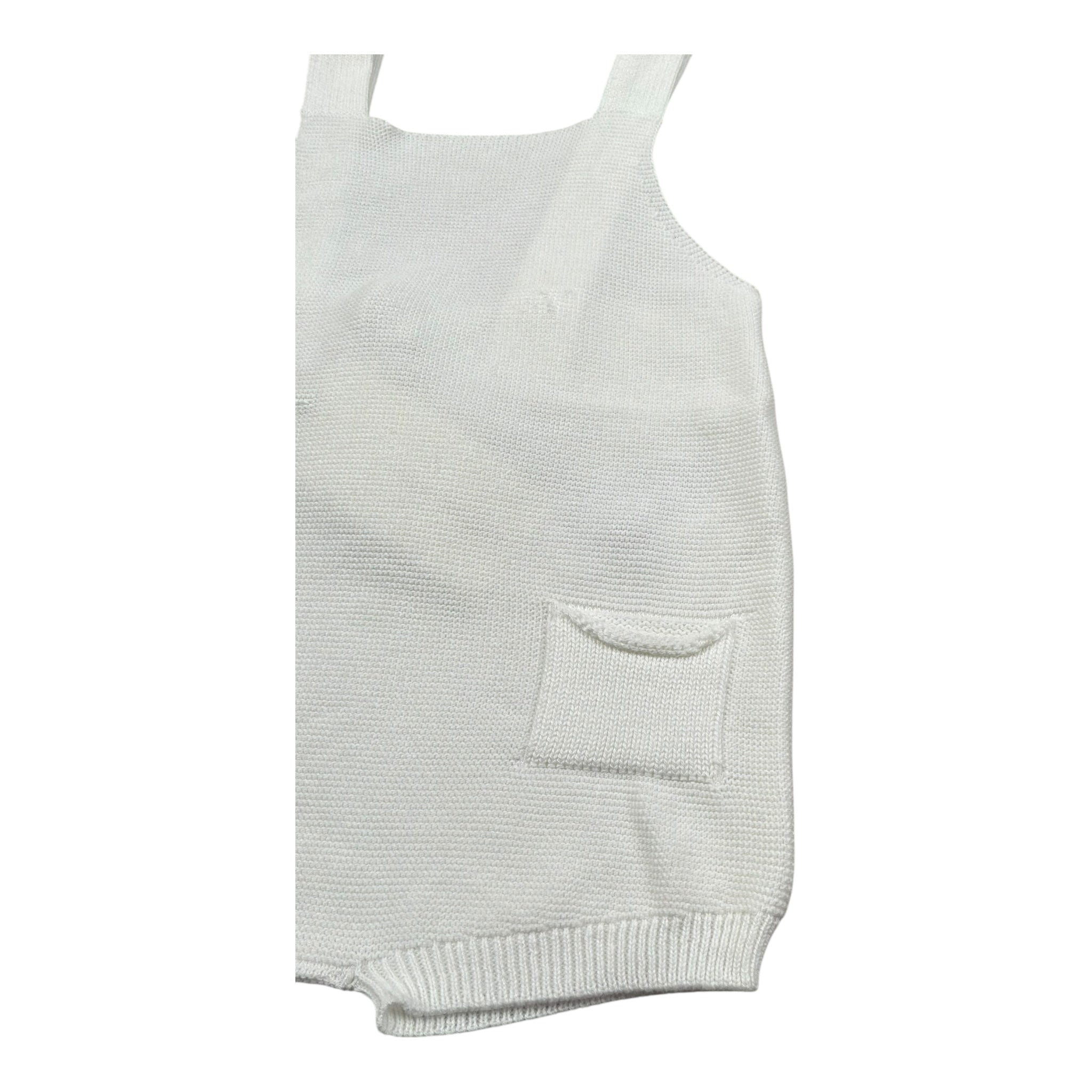 Wedoble Salopette Tinta Unita con Taschino per Neonato V24033035B BIANCO WEDOBLE 