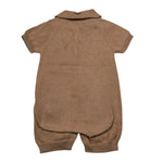 Wedoble Pagliaccetto Mezza Manica Tinta Unita per Neonato V2404305D MARRONE WEDOBLE 