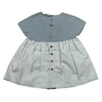 Wedoble Abito Mezza Manica Fantasia A Righe per Neonata V2404404R AZZURRO POLVERE WEDOBLE 