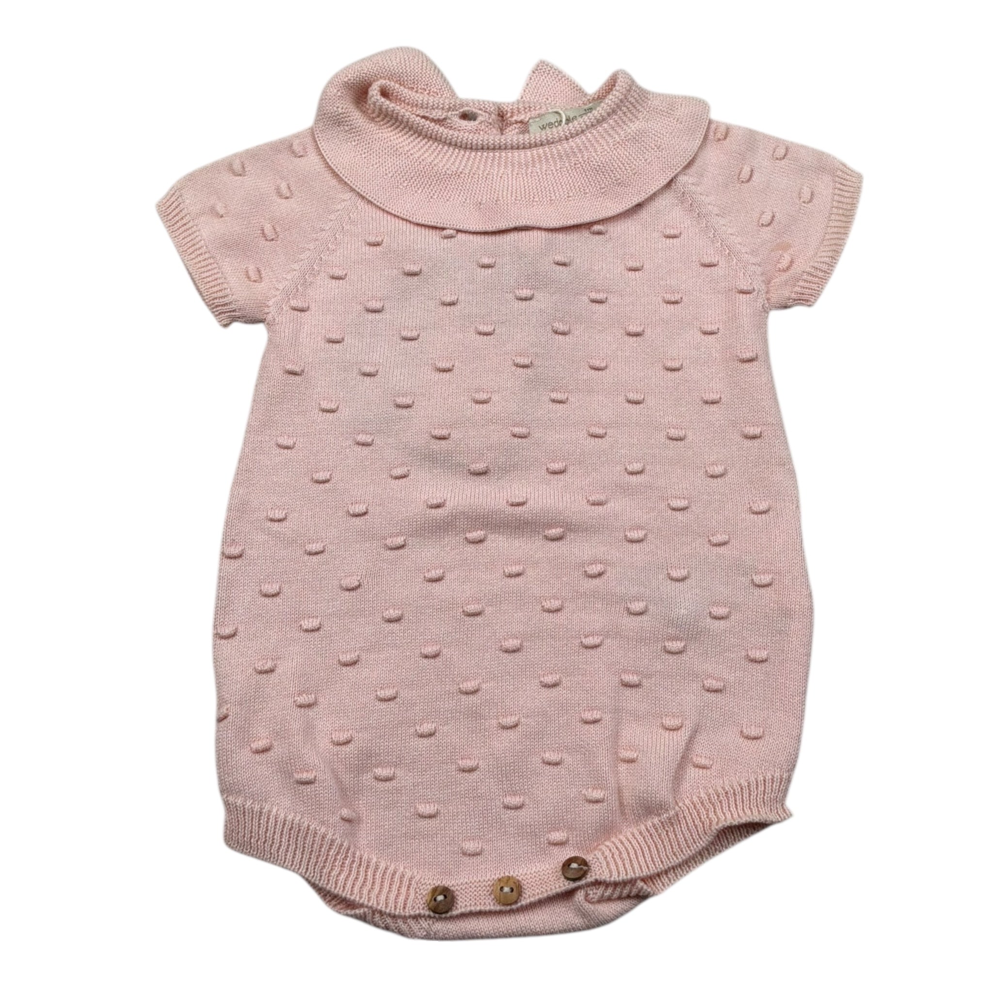Wedoble Pagliaccetto Mezza Manica Tinta Unita per Neonata V2406305B ROSA WEDOBLE 