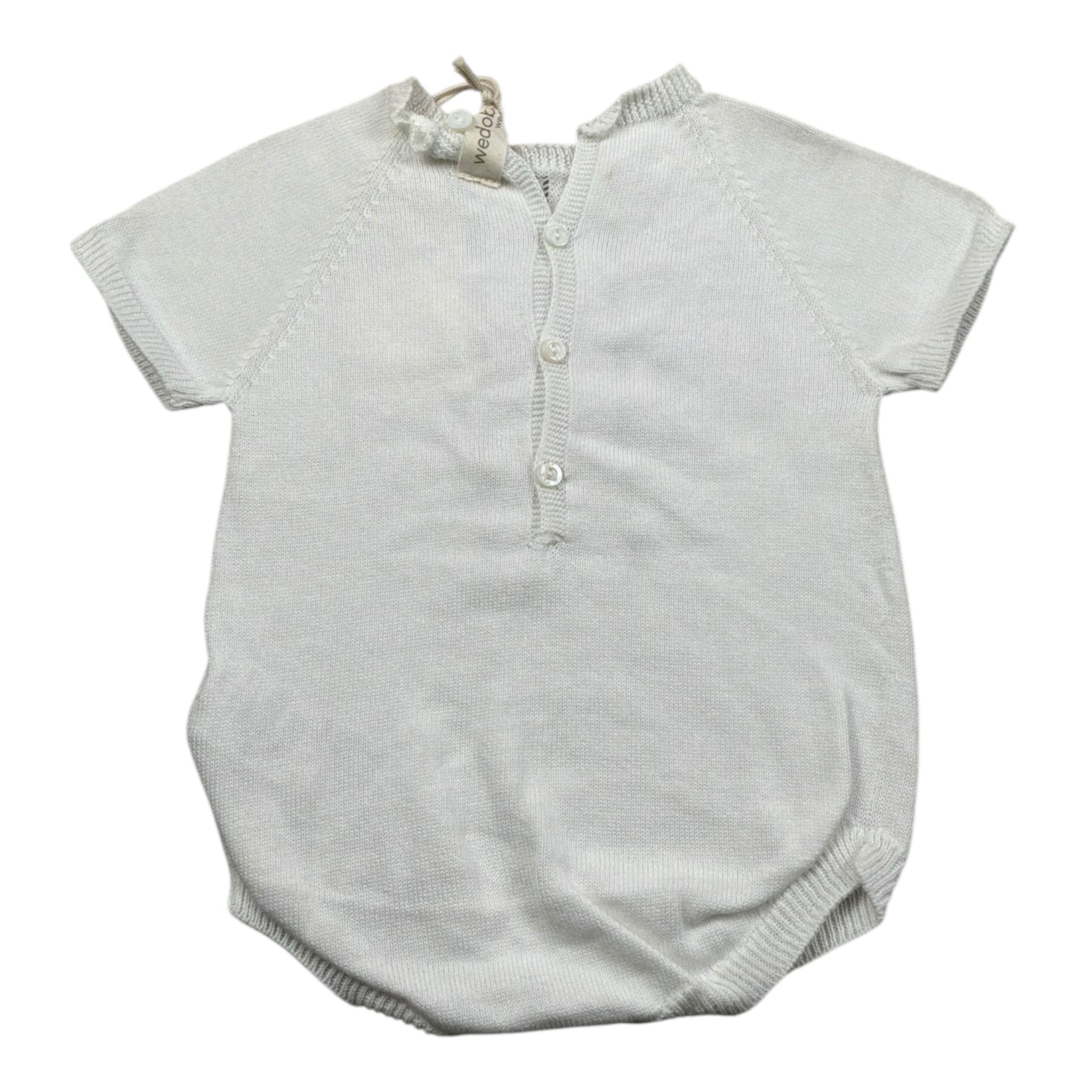 Wedoble Pagliaccetto Mezza Manica Tinta Unita per Neonato V2501305R BIANCO WEDOBLE 