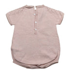Wedoble Pagliaccetto Mezza Manica Tinta Unita con Trafori per Neonata V2502305B ROSA WEDOBLE 