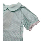 Wedoble Body Mezza Manica Fantasia Quadretti per Neonata V2505916X VERDE ACQUA WEDOBLE 
