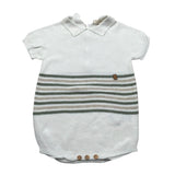 Wedoble Pagliaccetto Mezza Manica Tinta Unita per Neonato V2507305R PANNA WEDOBLE 