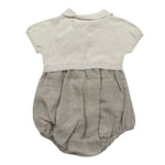 Wedoble Pagliaccetto Mezza Manica Fantasia Quadretti per Neonato V2507405X BEIGE WEDOBLE 