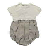 Wedoble Pagliaccetto Mezza Manica Fantasia Quadretti per Neonato V2507405X BEIGE WEDOBLE 