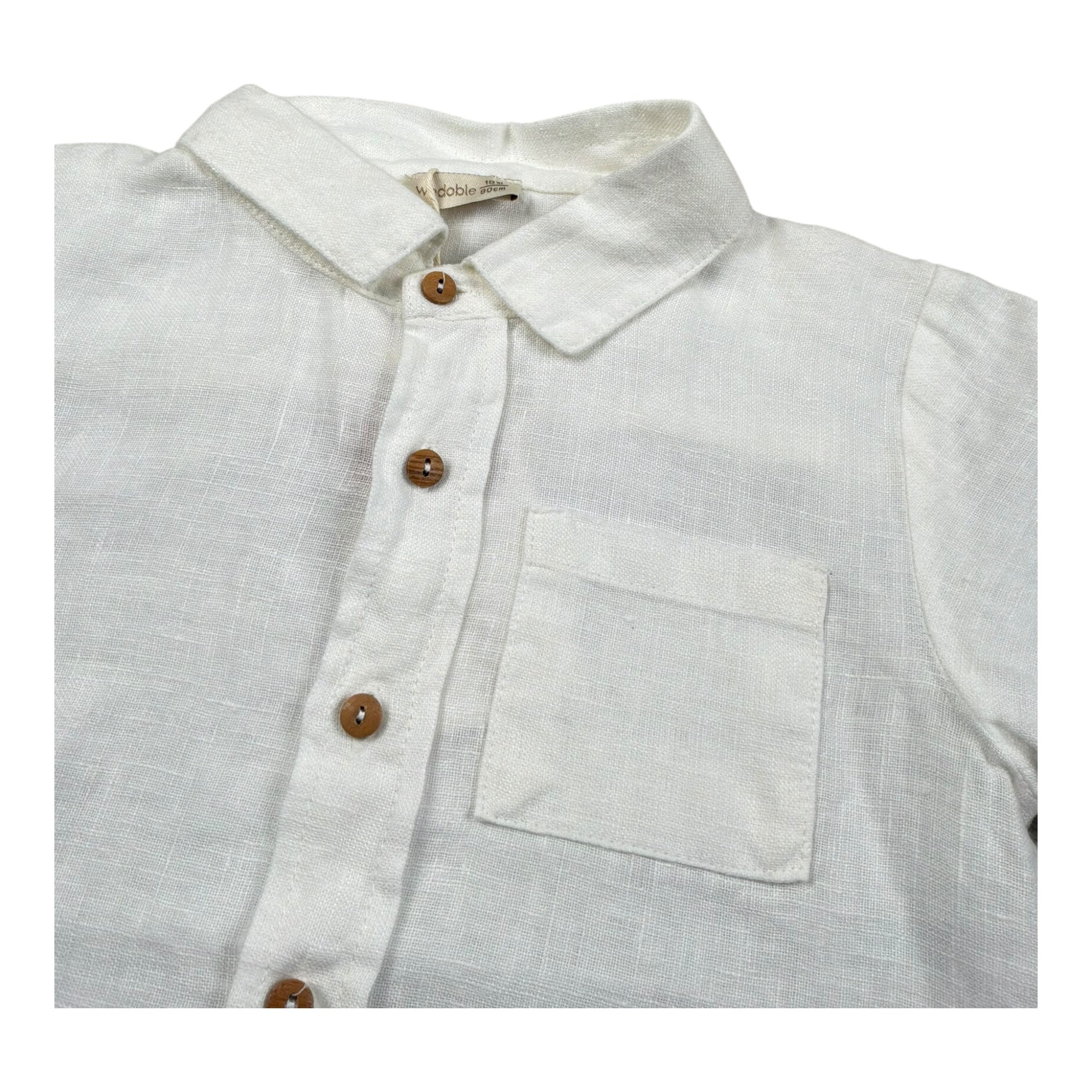 Wedoble Camicia Mezza Manica Tinta Unita per Neonato V2508914TN PANNA WEDOBLE 