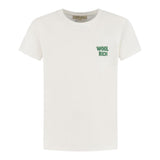 Woolrich T-Shirt Girocollo Tinta Unita con Logo per Bambino CFWKET0140MRUT PANNA WOOLRICH 