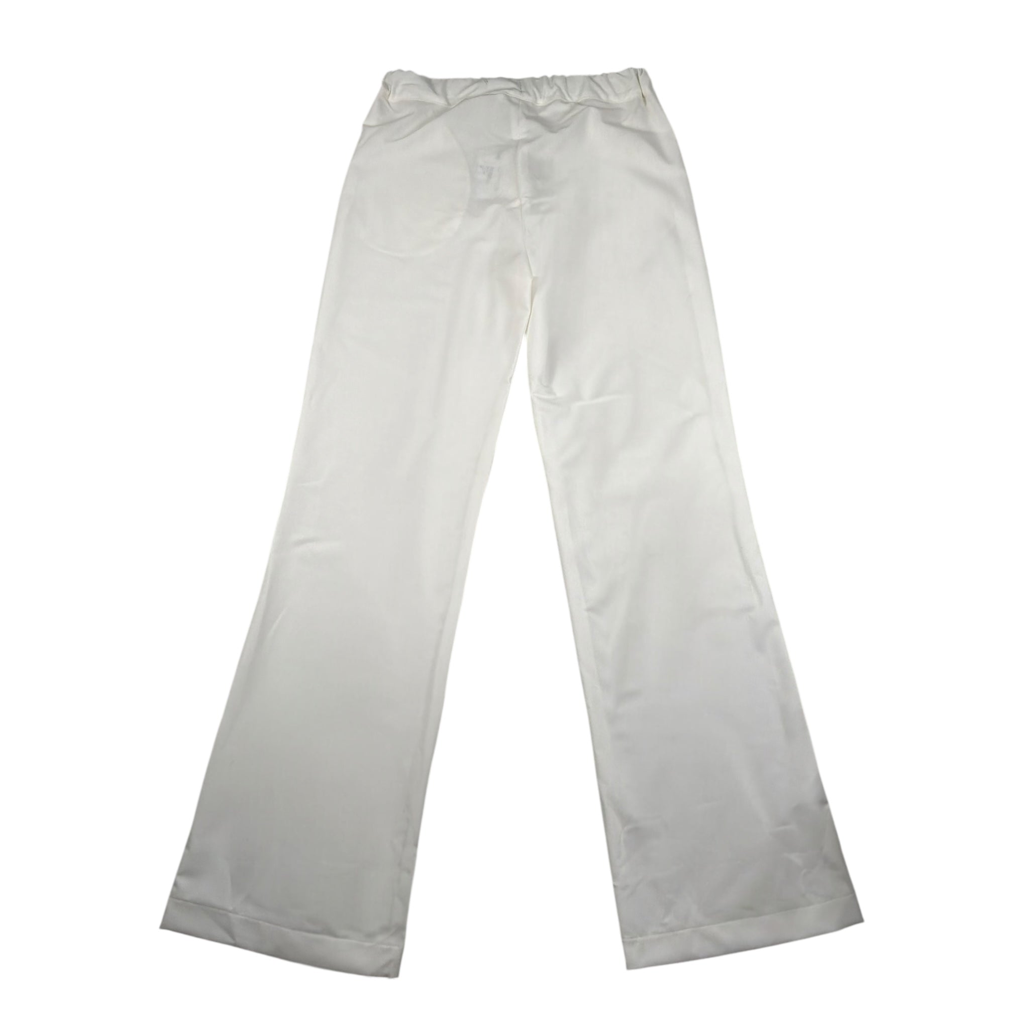 Xacus Pantalone Tinta Unita con Elastico In Vita per Bambina 85151 BIANCO XACUS 