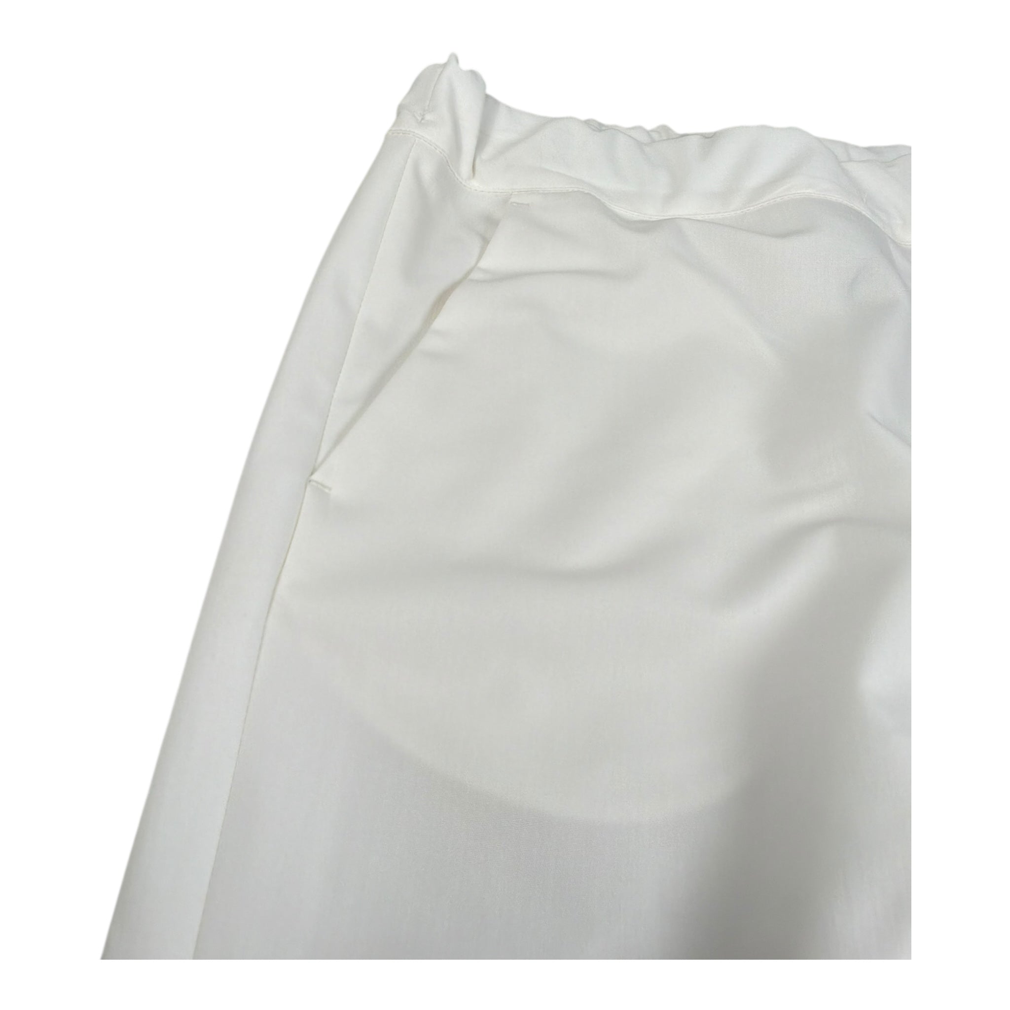 Xacus Pantalone Tinta Unita con Elastico In Vita per Bambina 85151 BIANCO XACUS 