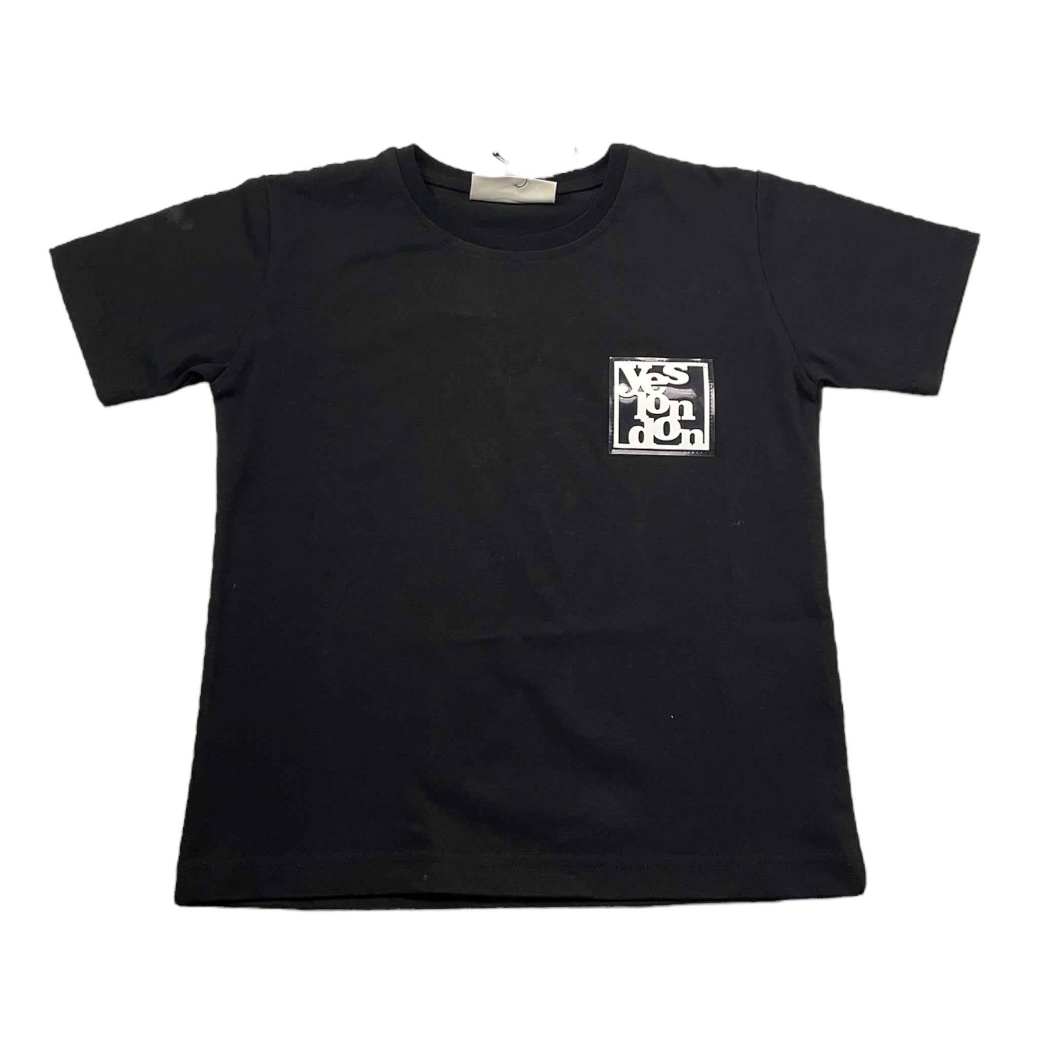 Yes London T-Shirt Girocollo Tinta Unita per Bambino JR2120 NERO YES LONDON 
