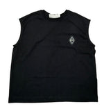 Yes London Canotta Girocollo Tinta Unita con Logo per Bambino JR2138M NERO YES LONDON 