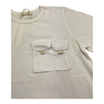 Zhoe & Tobiah T-Shirt Girocollo Tinta Unita con Taschino per Bambino BSE12M PANNA ZHOE & TOBIAH 