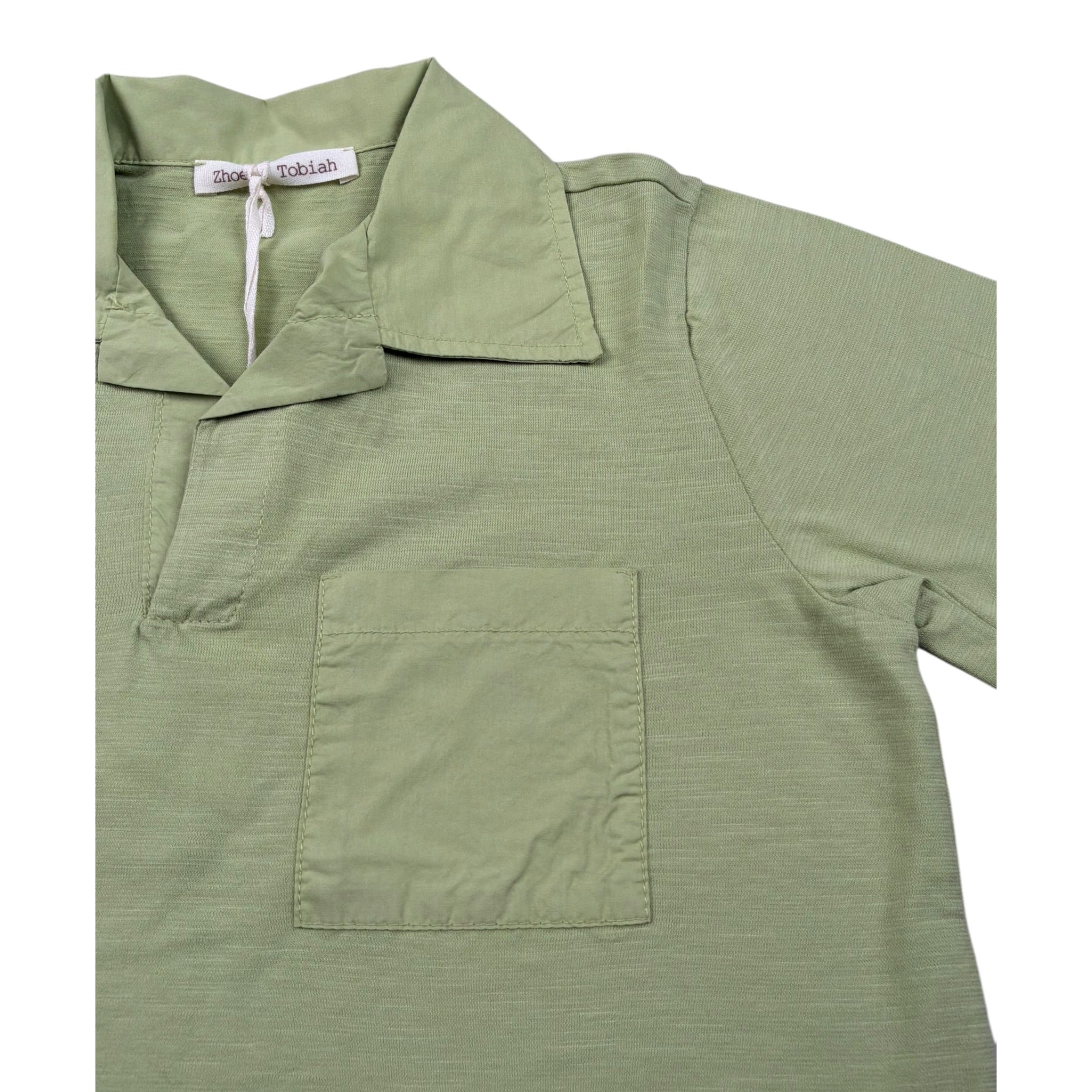 Zhoe & Tobiah Polo Mezza Manica Tinta Unita per Neonato BSE18MN VERDE ZHOE & TOBIAH 