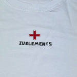Zu+Elements Felpa Girocollo Tinta Unita con Stampa per Bambino ZU1607 BIANCO ZU+ELEMENTS 