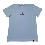 Zu+Elements T-Shirt Girocollo Tinta Unita con Stampa per Bambino ZU1608 AZZURRO ZU+ELEMENTS 
