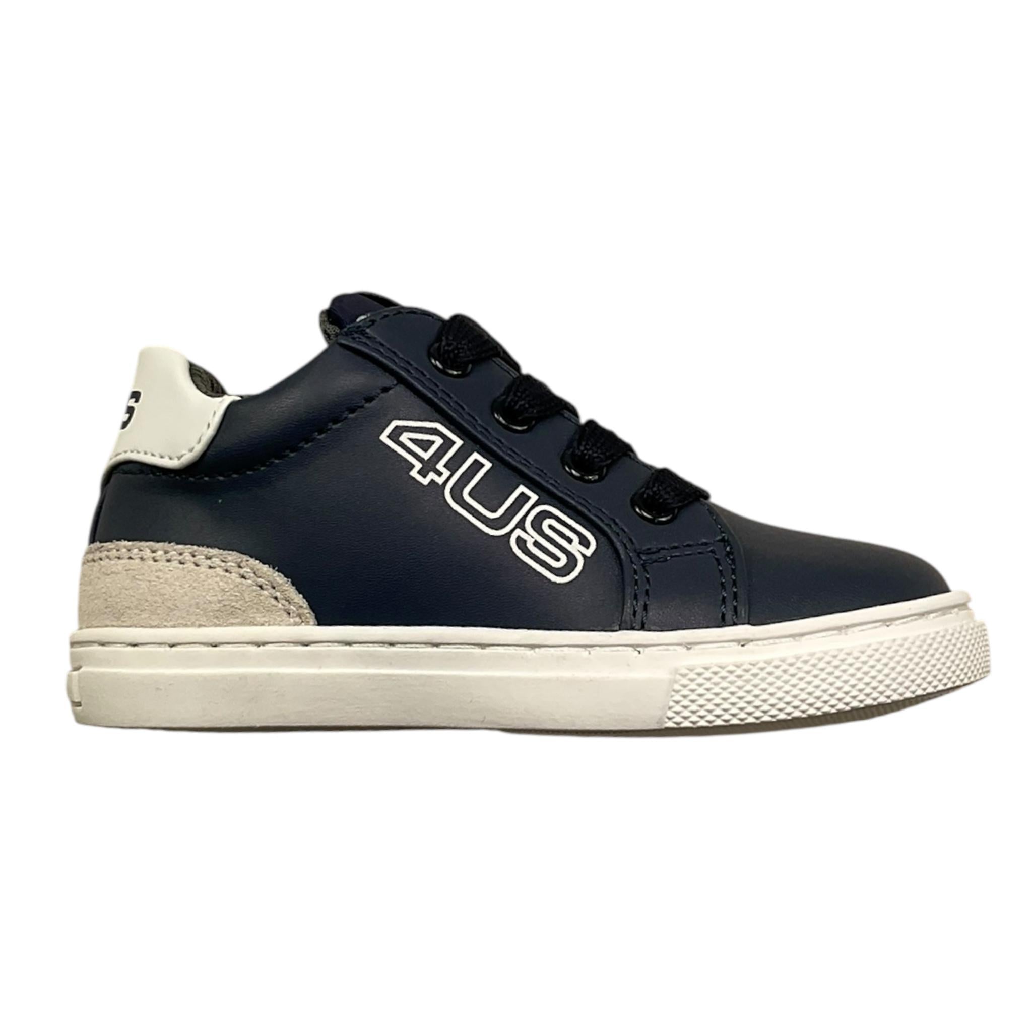 Cesare Paciotti Sneakers Tinta Unita con Zip E Lacci per Neonato 43170 BLU CESARE PACIOTTI 