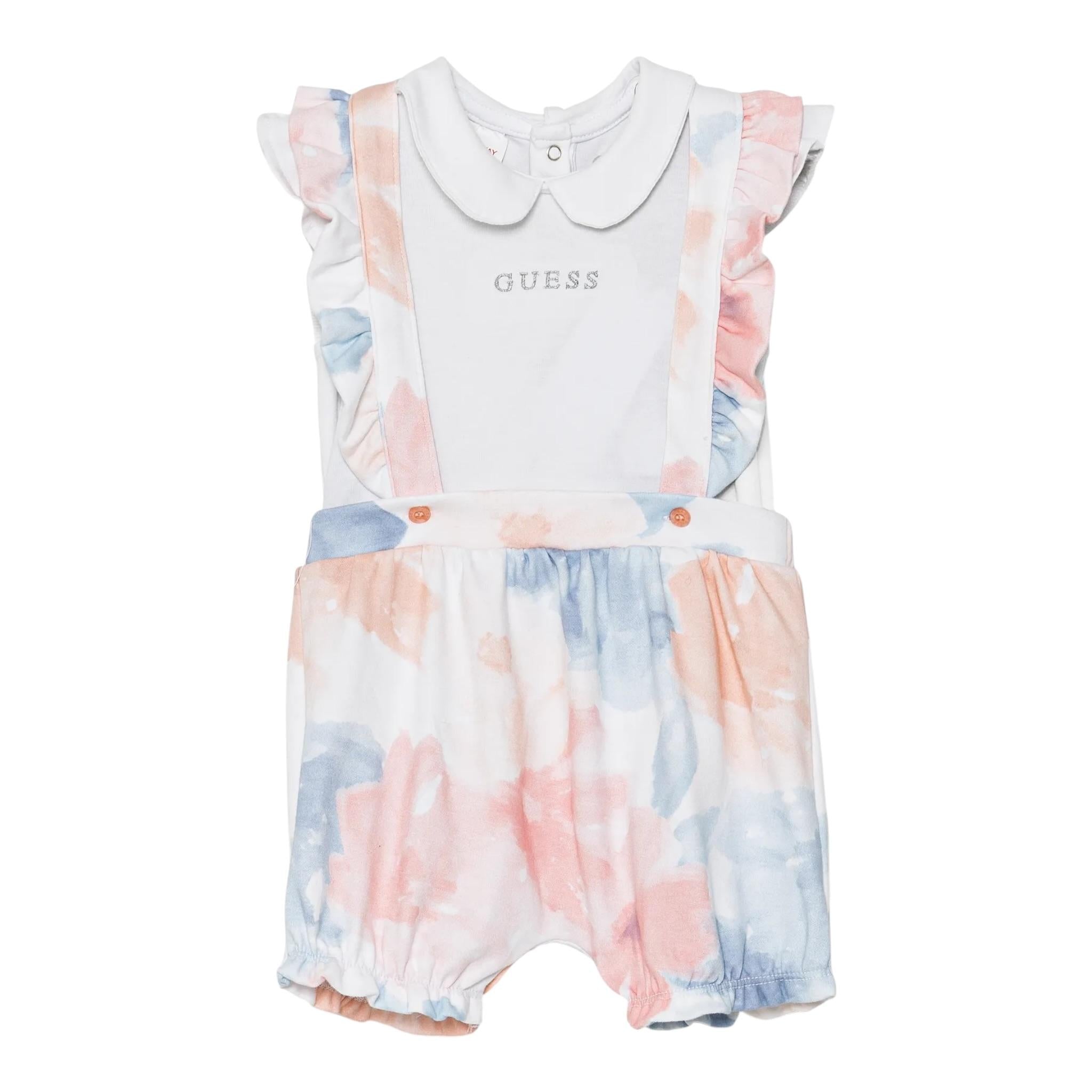 Guess Completo 2 Pezzi Body-Salopette per Neonata S5RG10L6YW4 BIANCO GUESS 