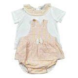 Pangasa Completo 2 Pezzi T-Shirt-Salopette per Neonata 2585305 BIANCO PANGASA 