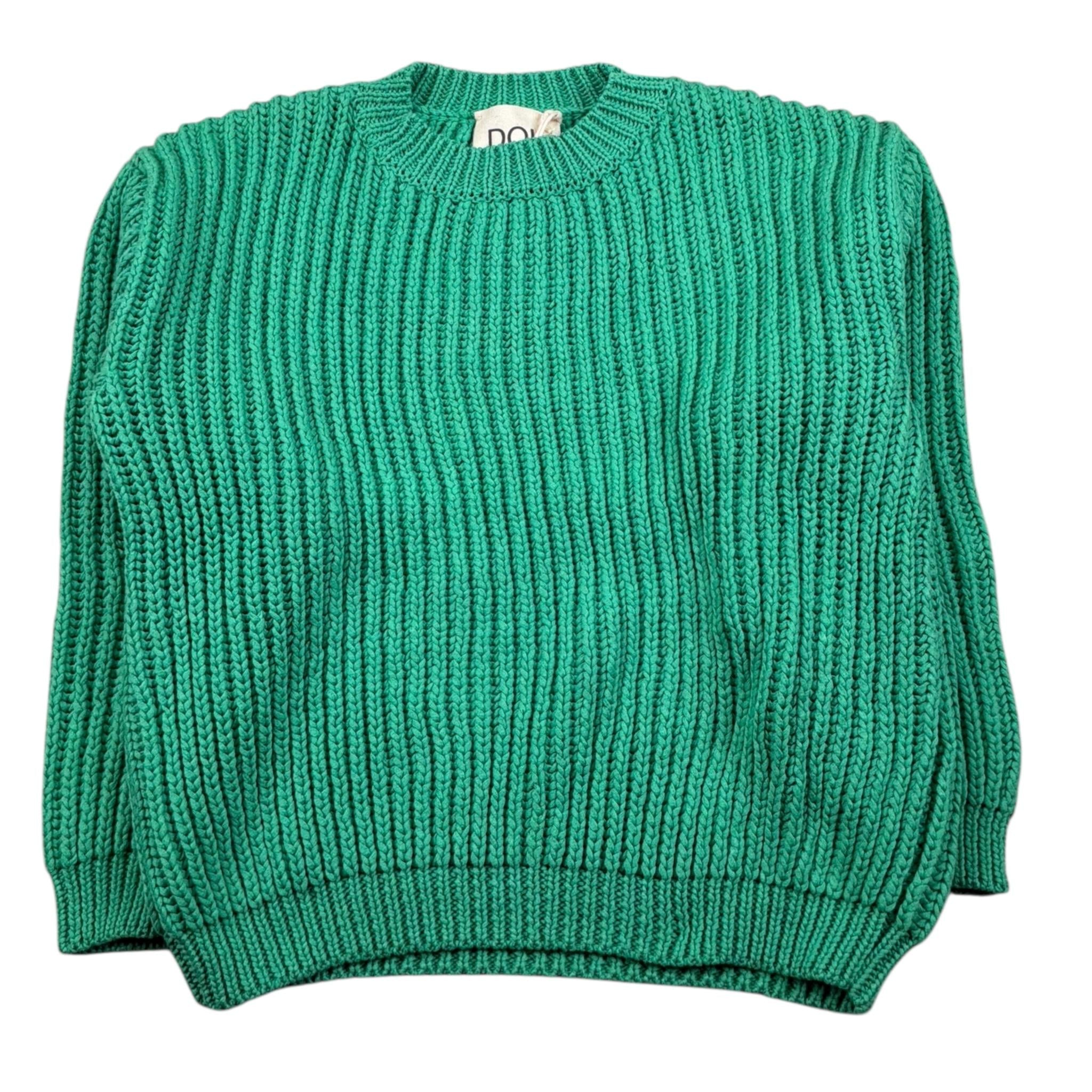 Dou Dou Maglia Tinta Unita con Logo Retro per Bambina DW9P10XX VERDE DOU DOU 