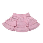 Monnalisa Gonna Tinta Unita con Balze per Bambina 17E701X ROSA MONNALISA 