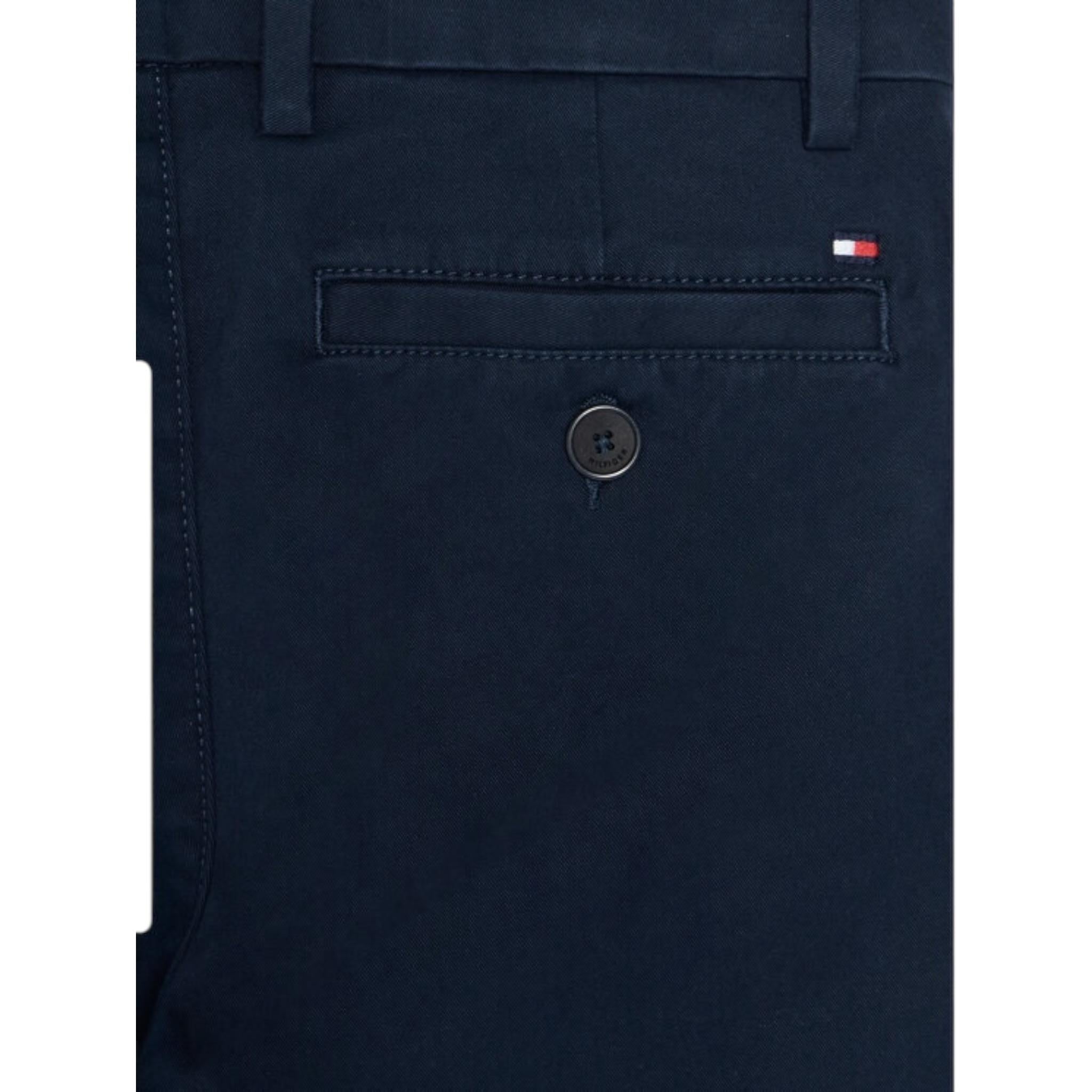Tommy Hilfiger Pantalone Tinta Unita con Girovita Regolabile per Bambino KB0KB09435 BLU TOMMY HILFIGER 