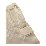 Michael Kors Pantalone Tinta Unita con Fantasia Logo per Neonata R30054 PANNA MICHAEL KORS 