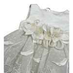 Colori Chiari Abito Giromanica con Ricami Bianco per Neonata FN104334 BIANCO COLORI CHIARI 